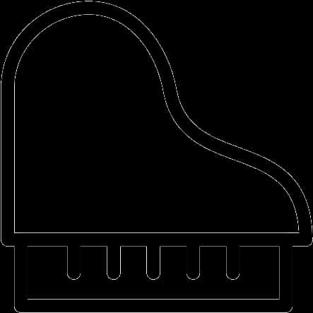 Grand Piano Silhouette Outline PNG