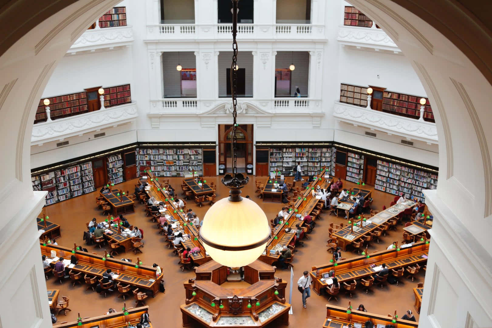 Grote Leeszaal Van De Staatsbibliotheek Achtergrond