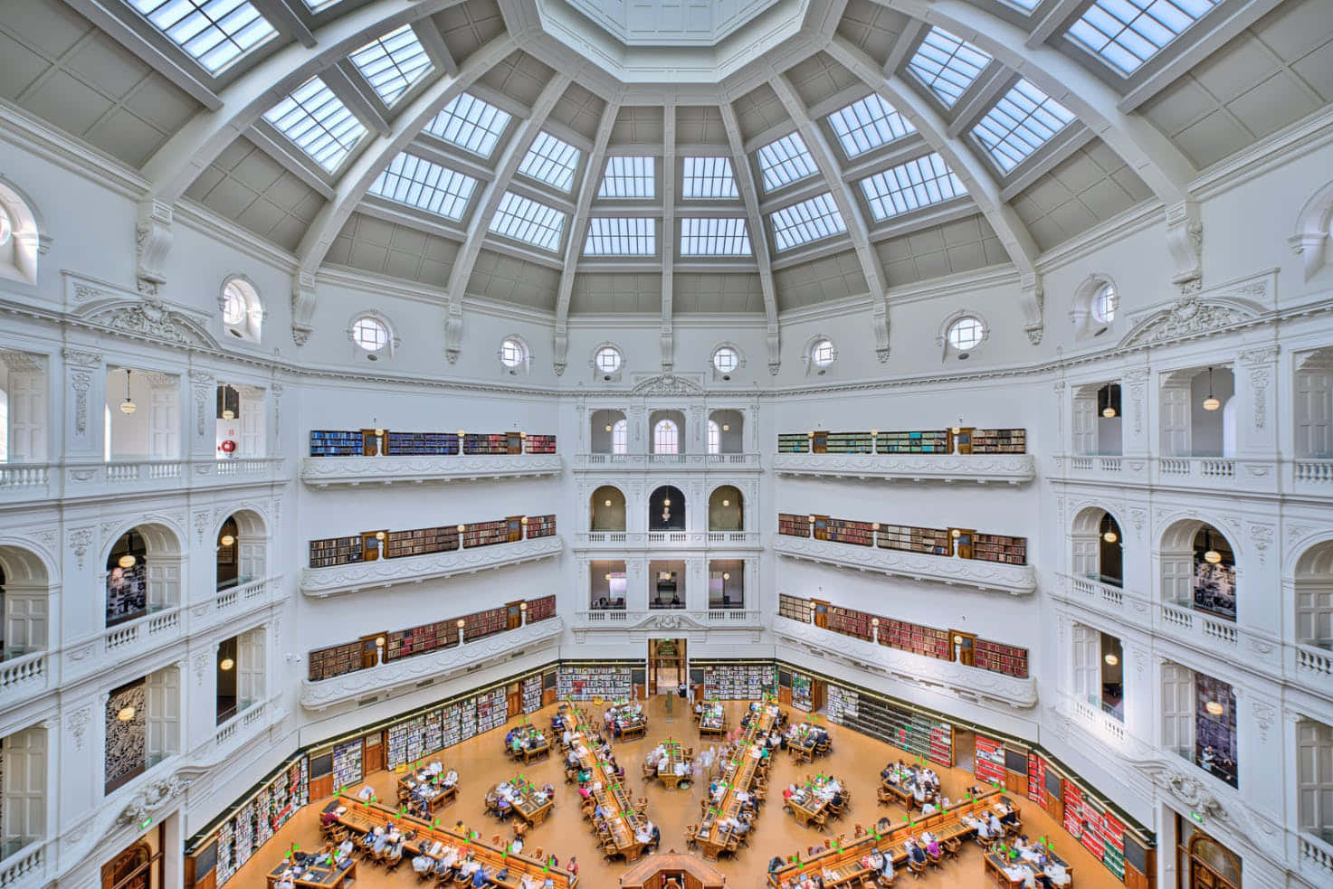 Grand Reading Room State Library Wallpaper