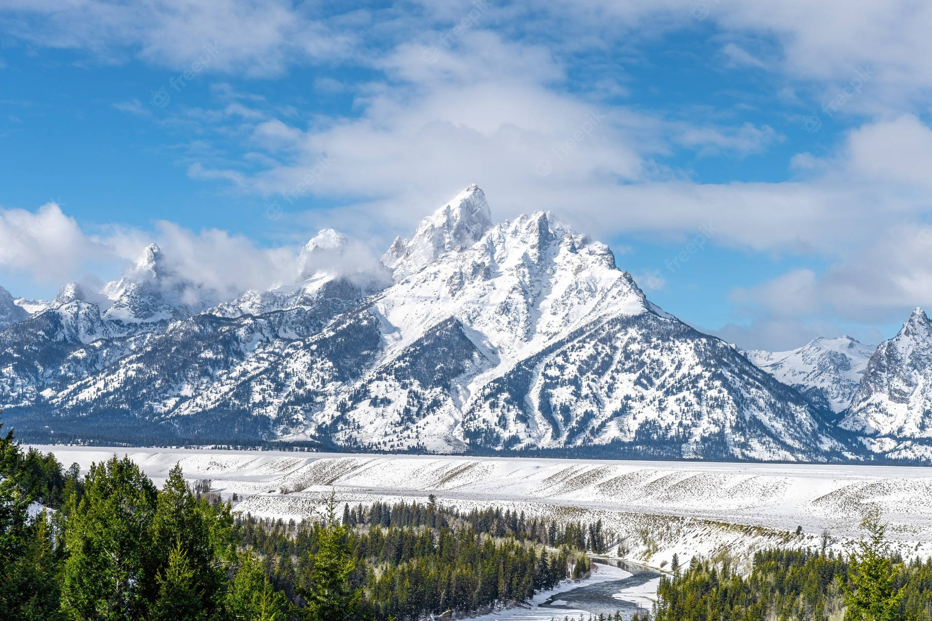 Grand Teton National Park Thick Snow Wallpaper