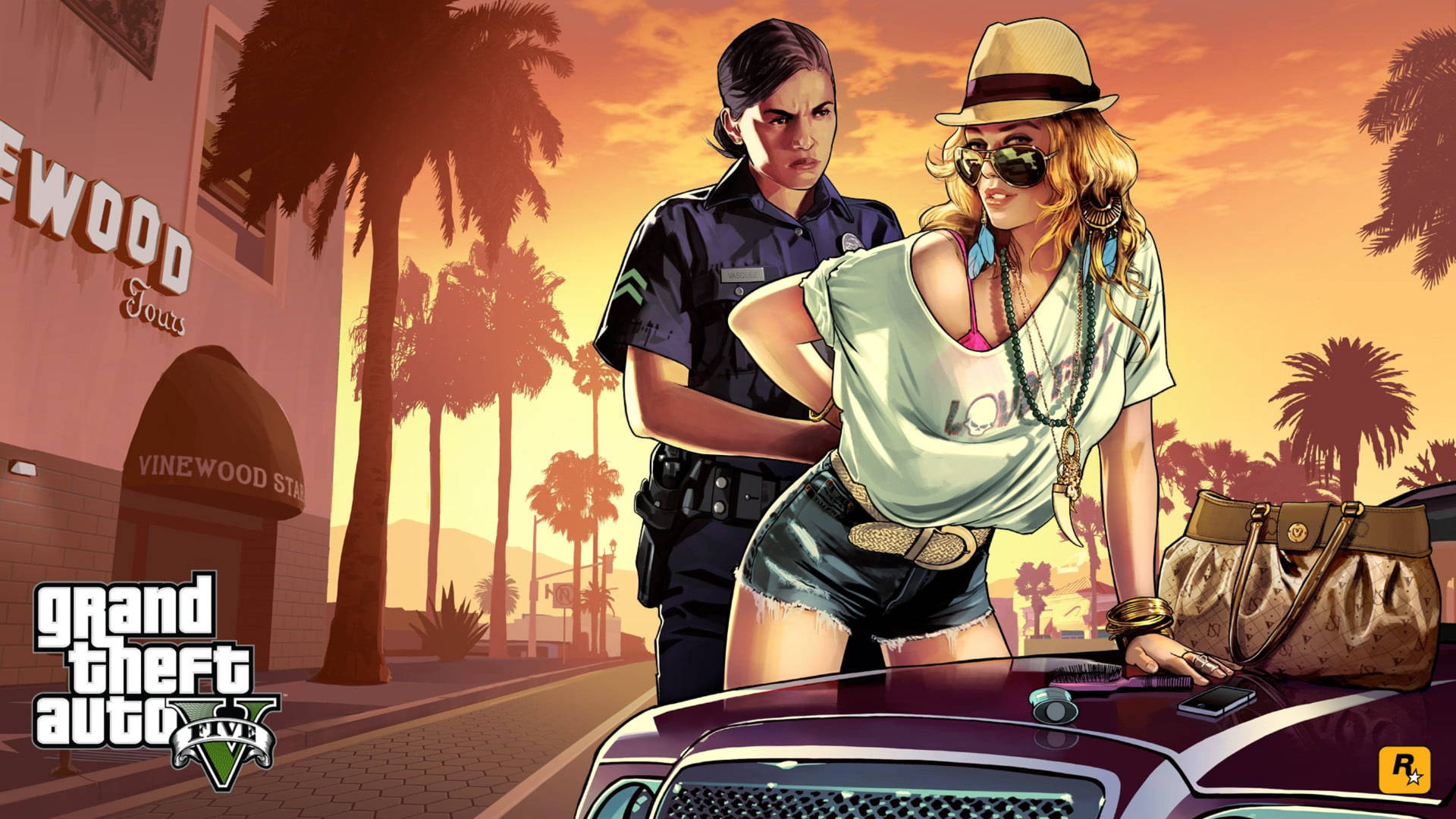 Grand Theft Auto Arresting A Woman Wallpaper