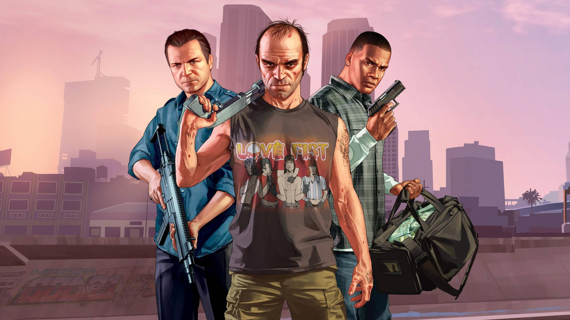 Grand Theft Auto V Badass Protagonists Wallpaper