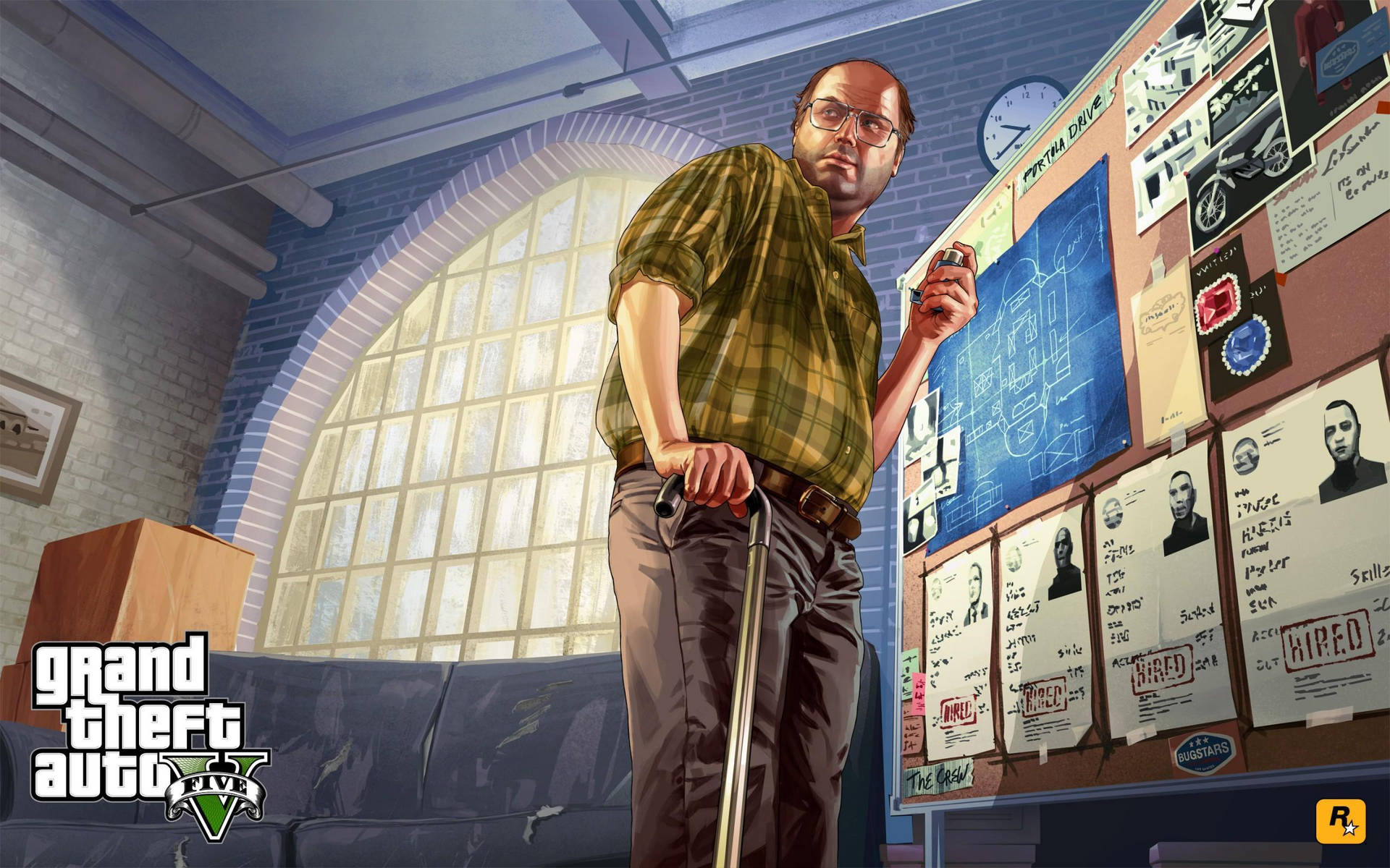 Grand Theft Auto V Lester og Franklin charmeres. Wallpaper