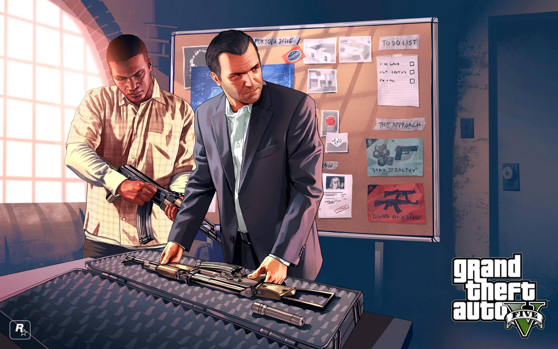 Grand Theft Auto V Opening Guns Wallpaper