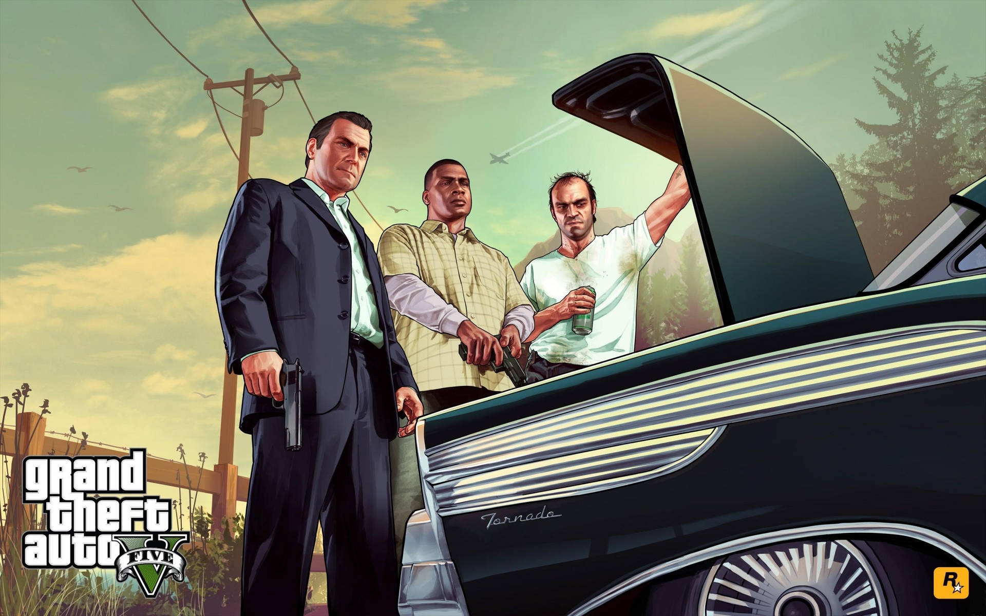 Grand Theft Auto V Popping Car Hood Wallpaper