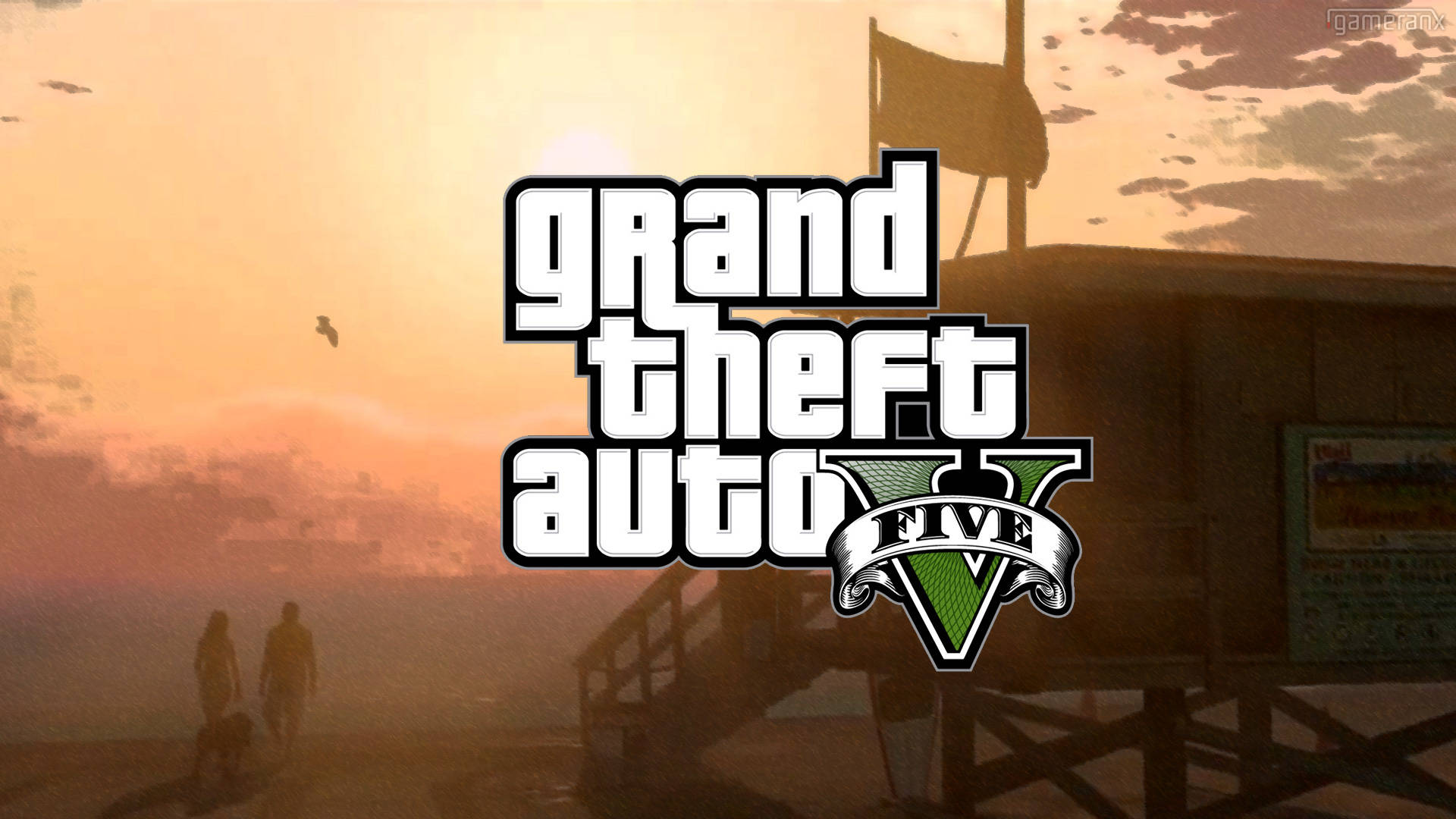 Grand Theft Auto V Vespucci Beach Solnedgång Wallpaper