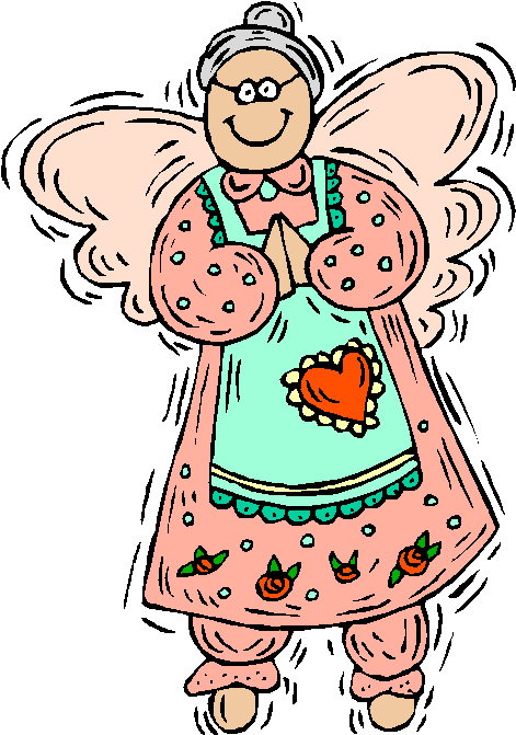 Grandma Angel Cartoon Illustration PNG