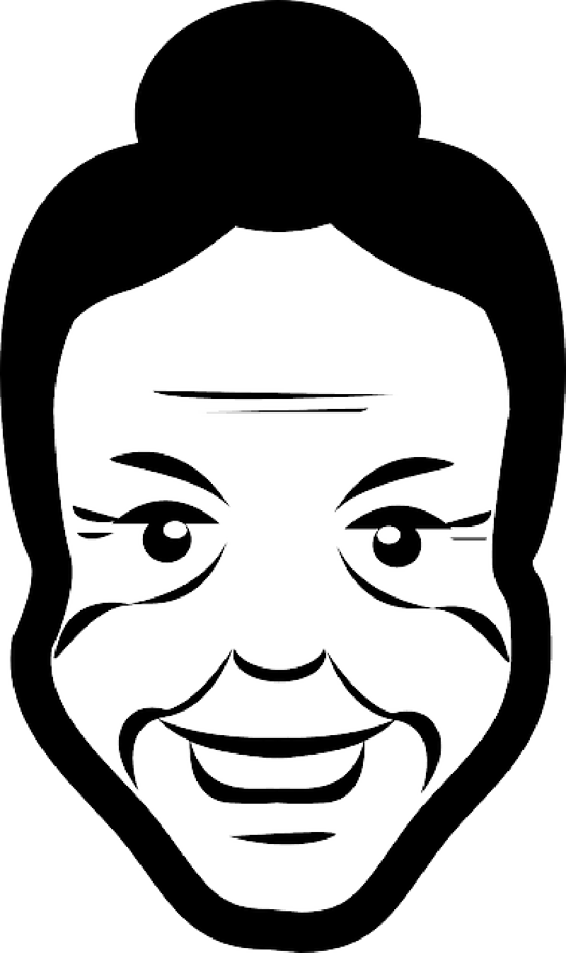 Grandma Mask Vector Illustration PNG