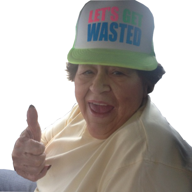 Grandma Party Hat Thumbs Up PNG