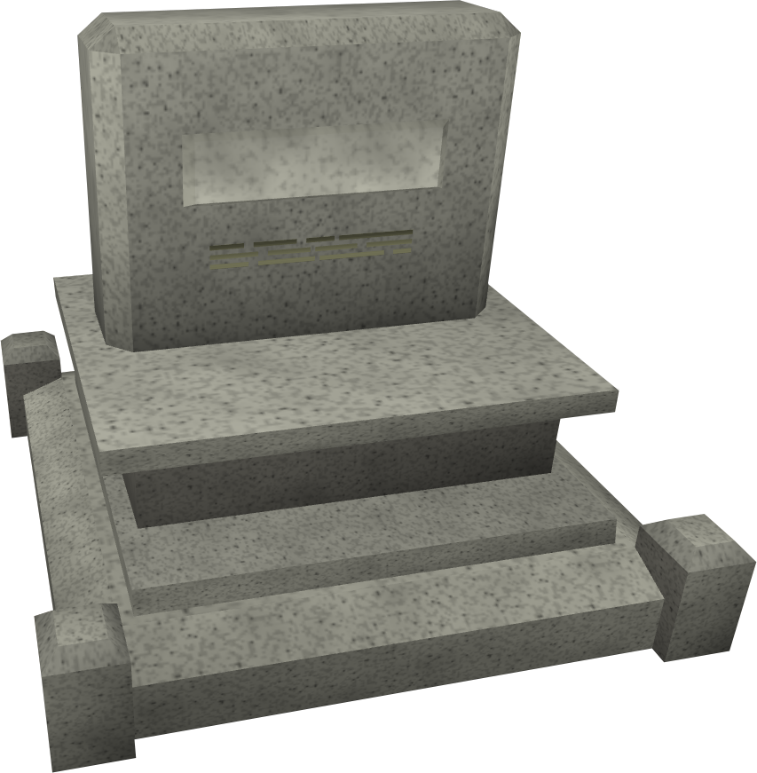 Granite Tombstone3 D Model PNG