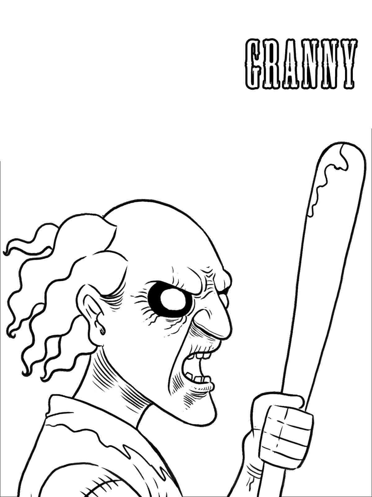 Free Granny Horror Game coloring pages Download and print Granny Horror  Game coloring pages