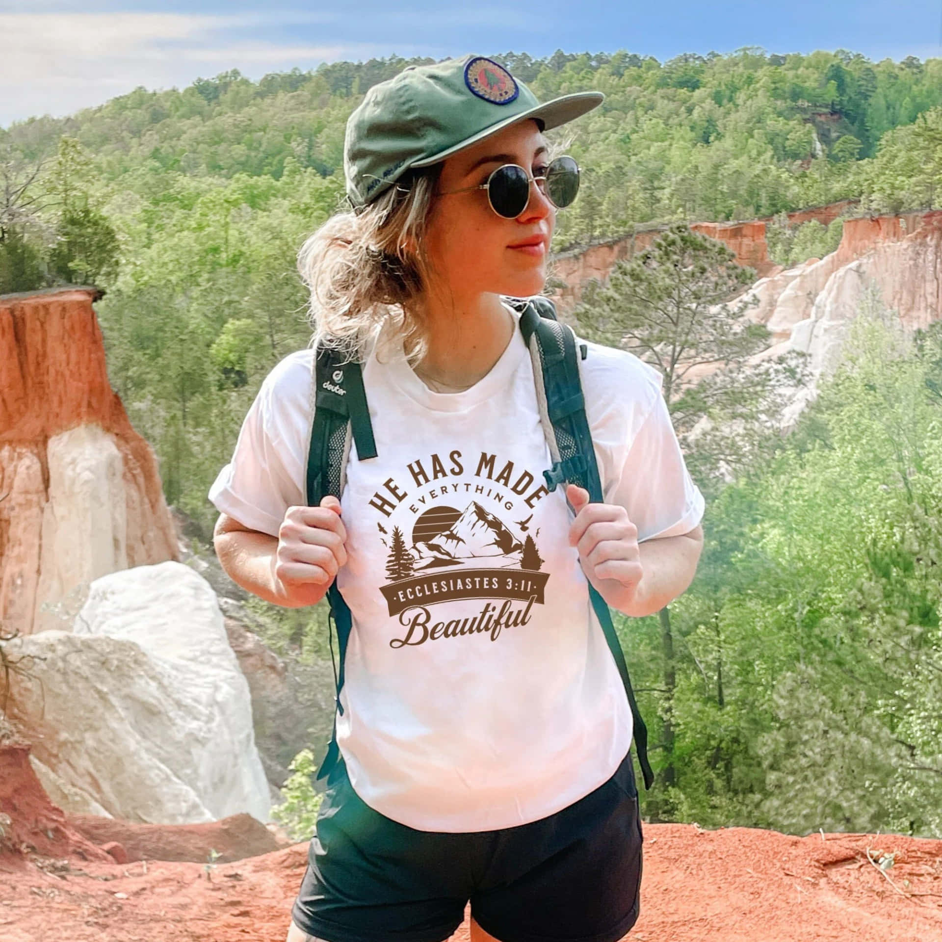 Download Granola Aesthetic_ Hiker With Inspirational Shirt_ Forest ...