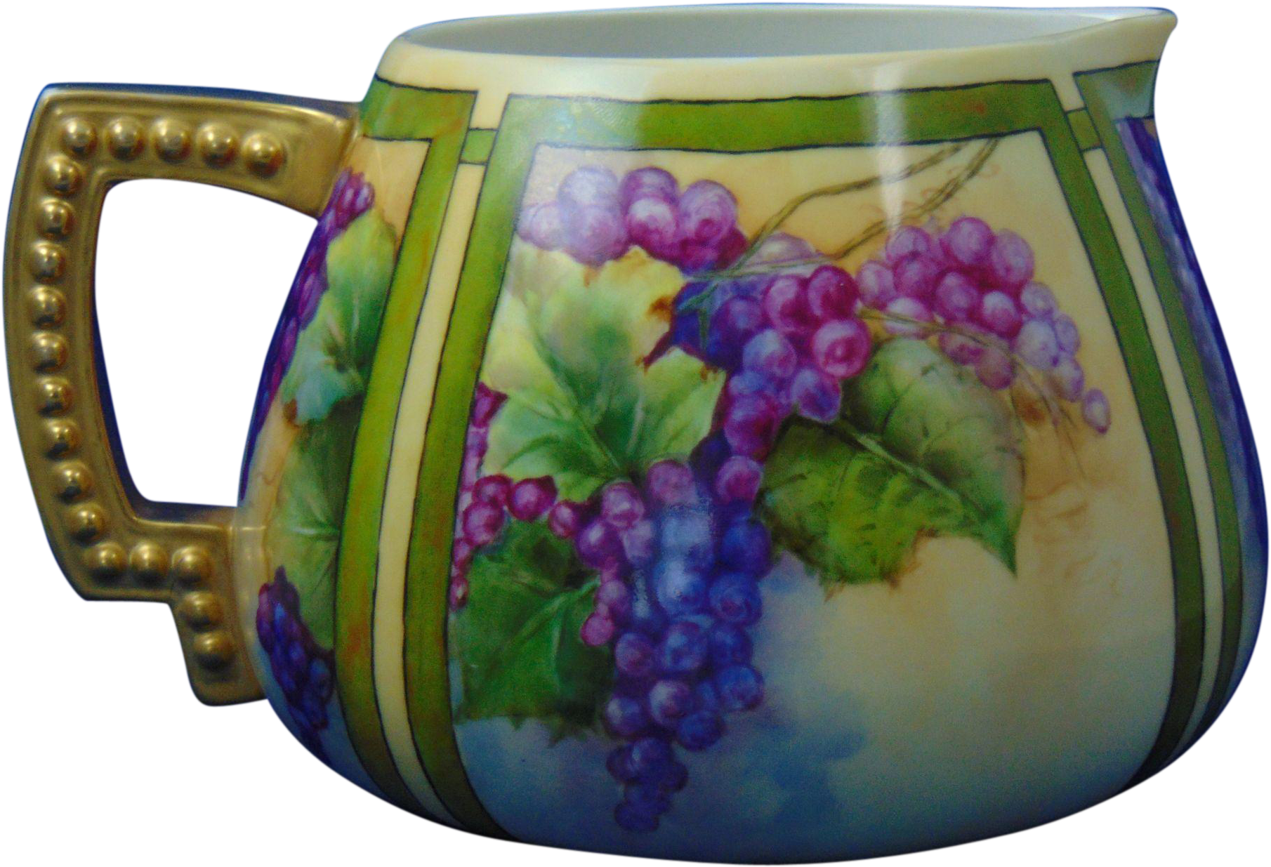Grape Decorated Ceramic Mug PNG