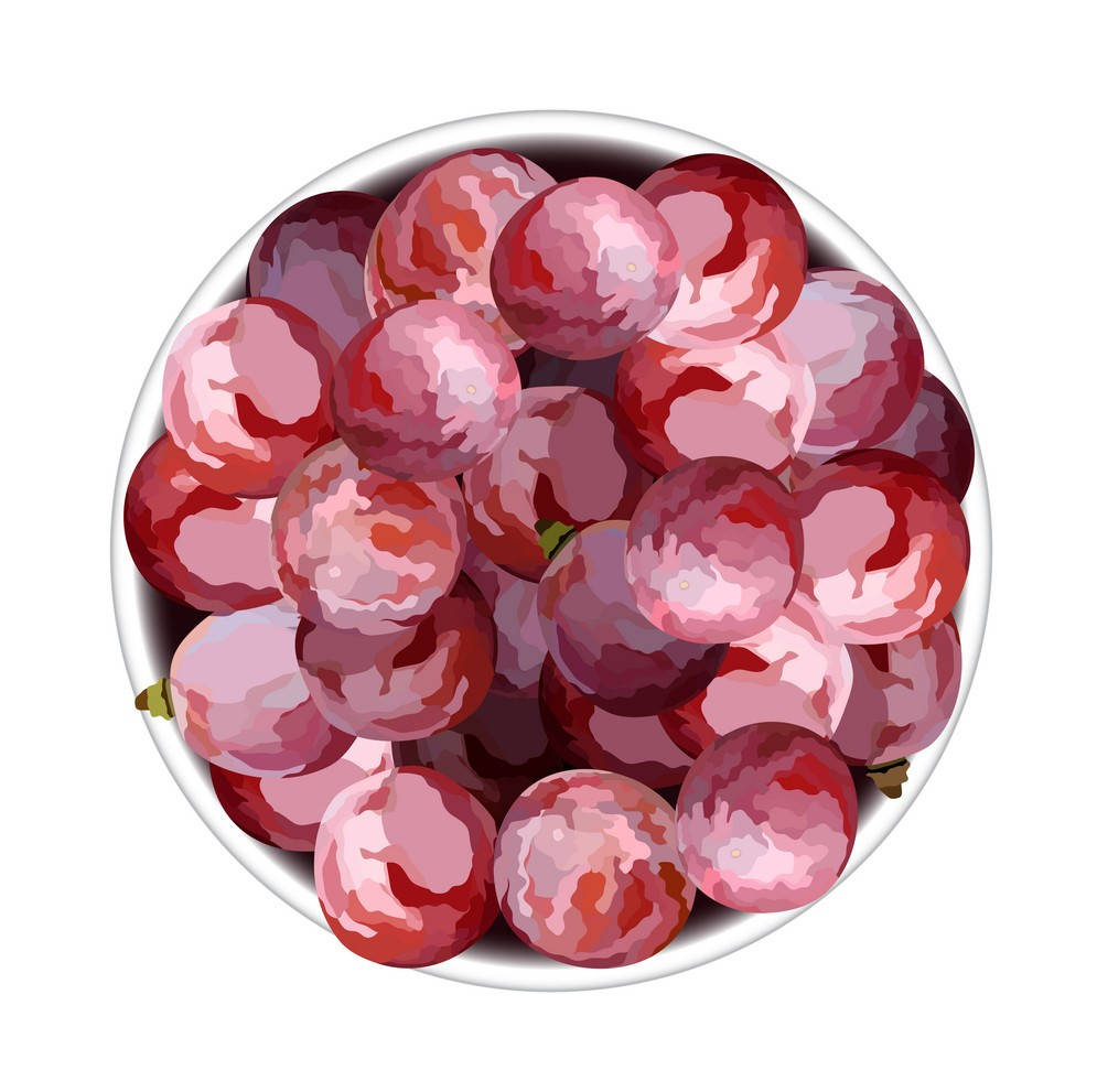 Grape In A Bowl Painting Wallpaper