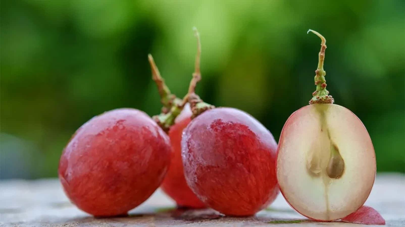 Grapes With A Cut In The Middle