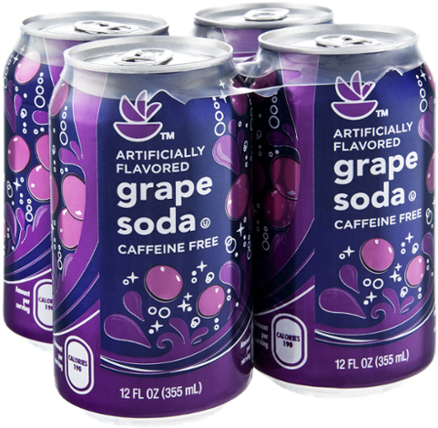 Grape Soda Cans Pack PNG