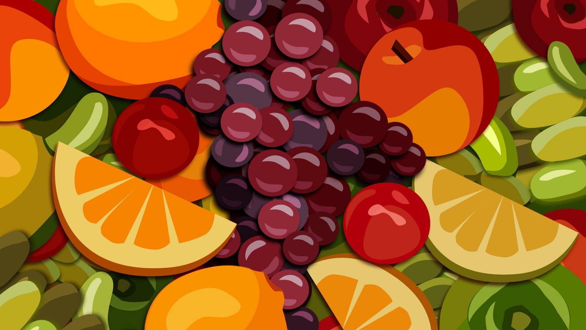 Artede Uva Con Frutas Fondo de pantalla