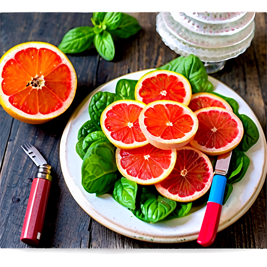 Grapefruit And Mint Salad Png 06122024 PNG
