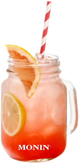 Grapefruit Cocktailin Mason Jar PNG