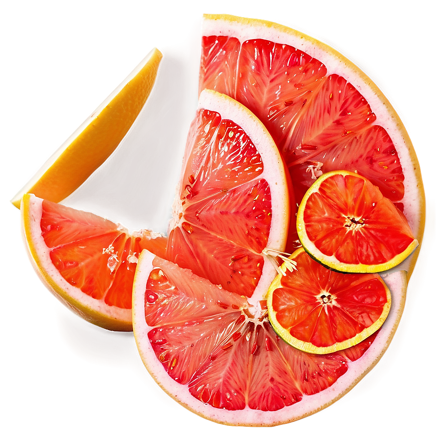Grapefruit Slices Fan Png 06122024 PNG