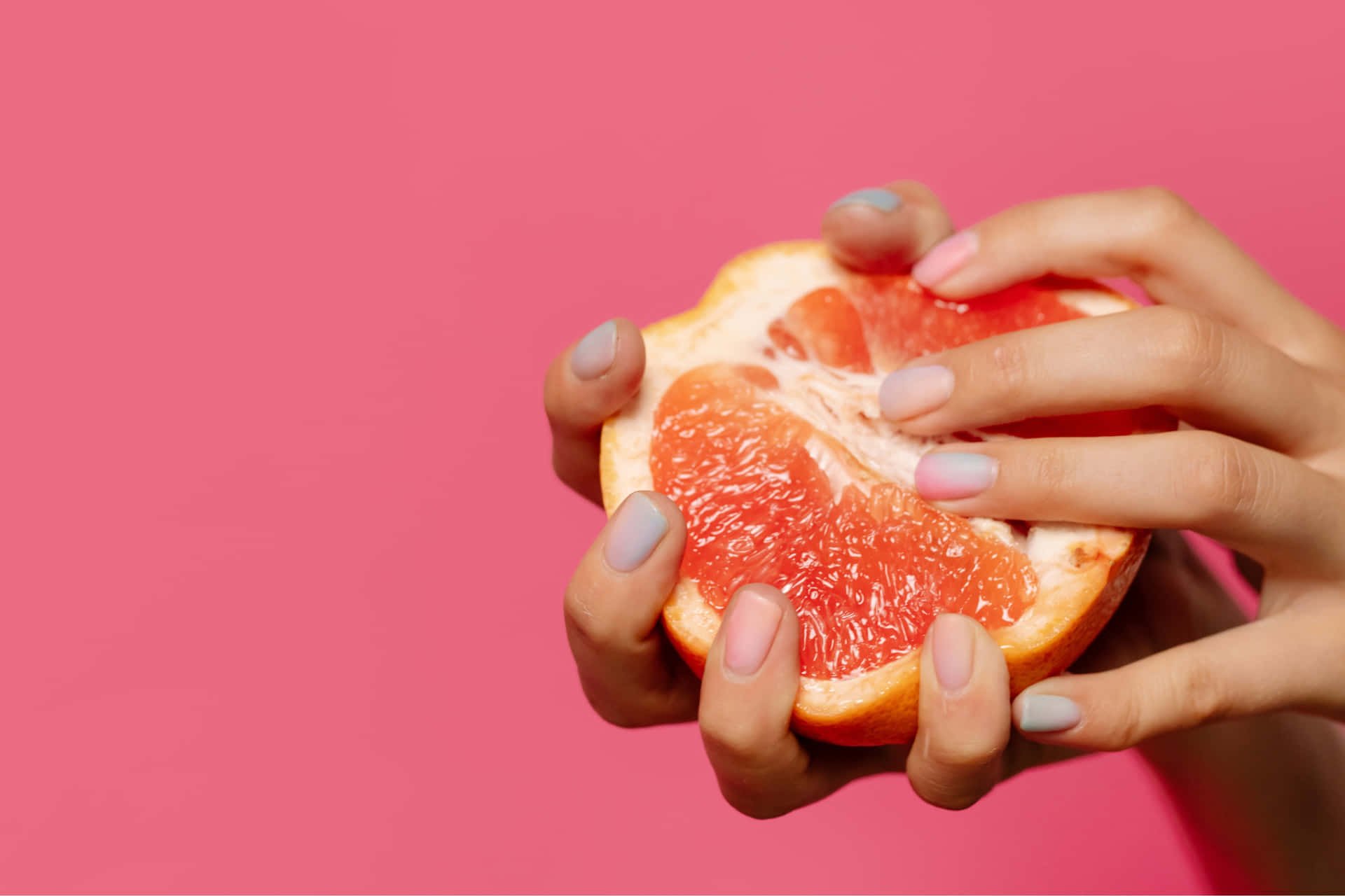 Grapefruiton Pink Background Wallpaper