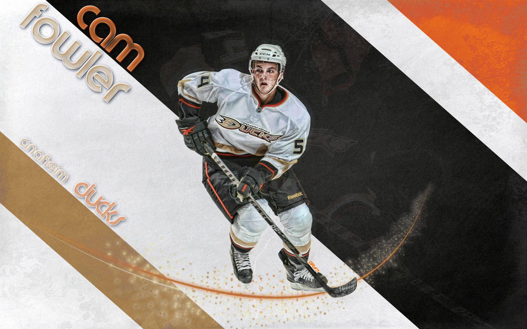 Cam Fowler Displaying His Skills on the Ice Wallpaper