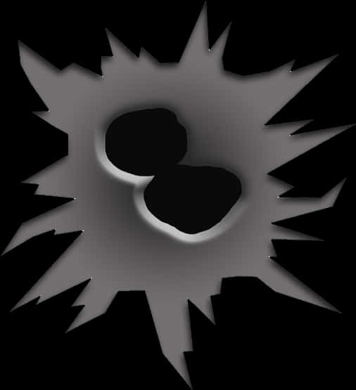 Graphic Bullet Hole Illustration PNG