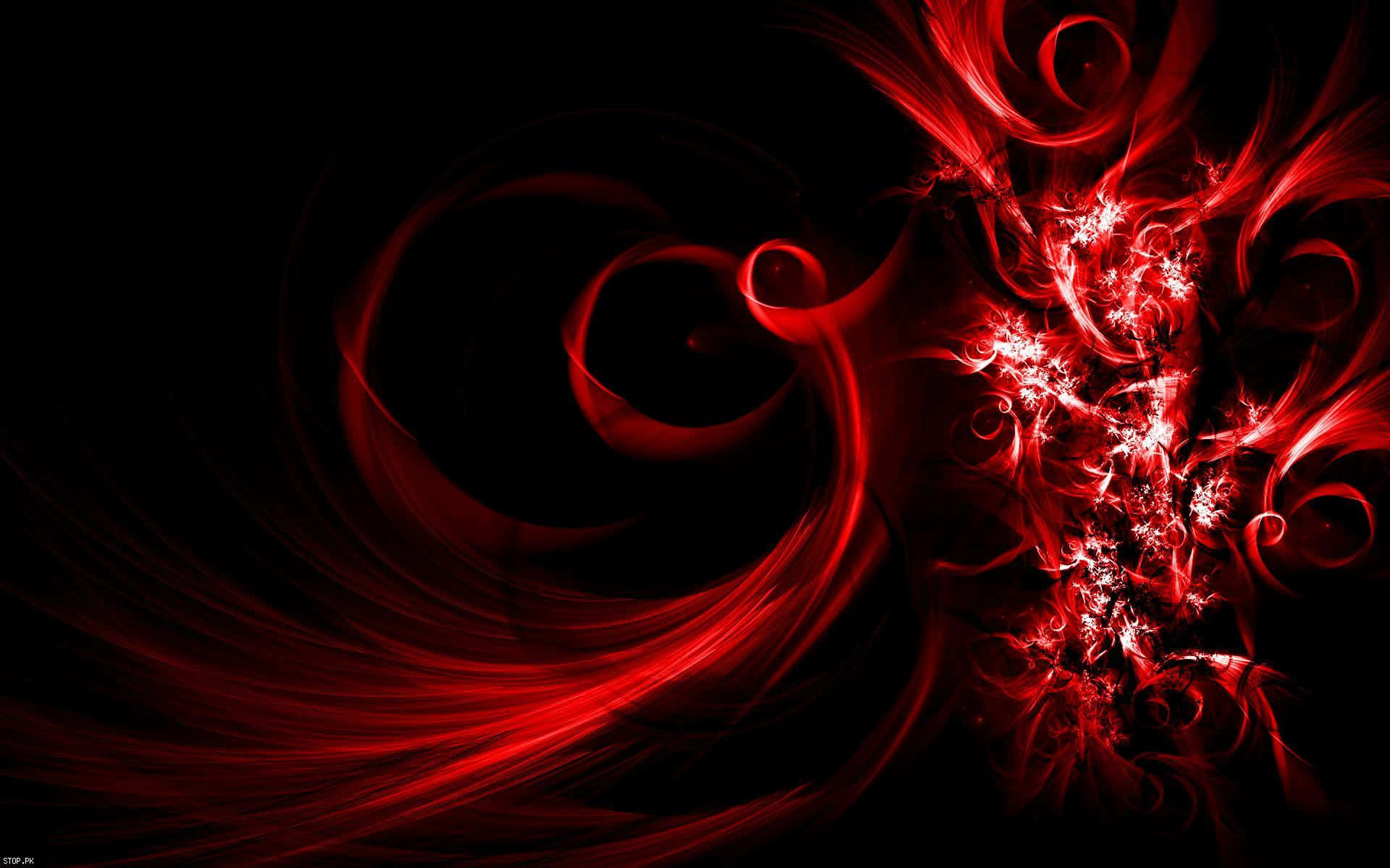 A Red Abstract Background With Swirls And Swirls