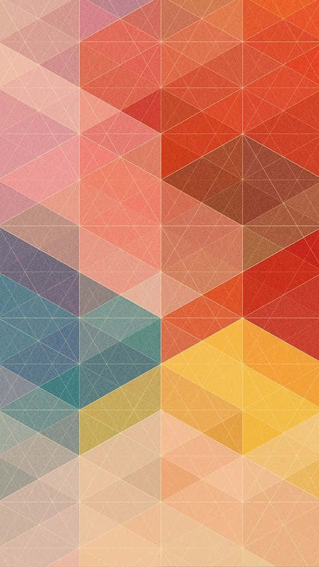 Geometric Pattern With Colorful Triangles Wallpaper