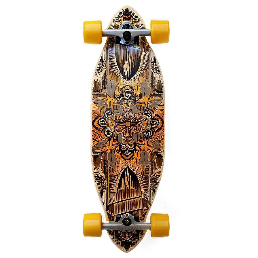 Graphic Longboard Png 06272024 PNG