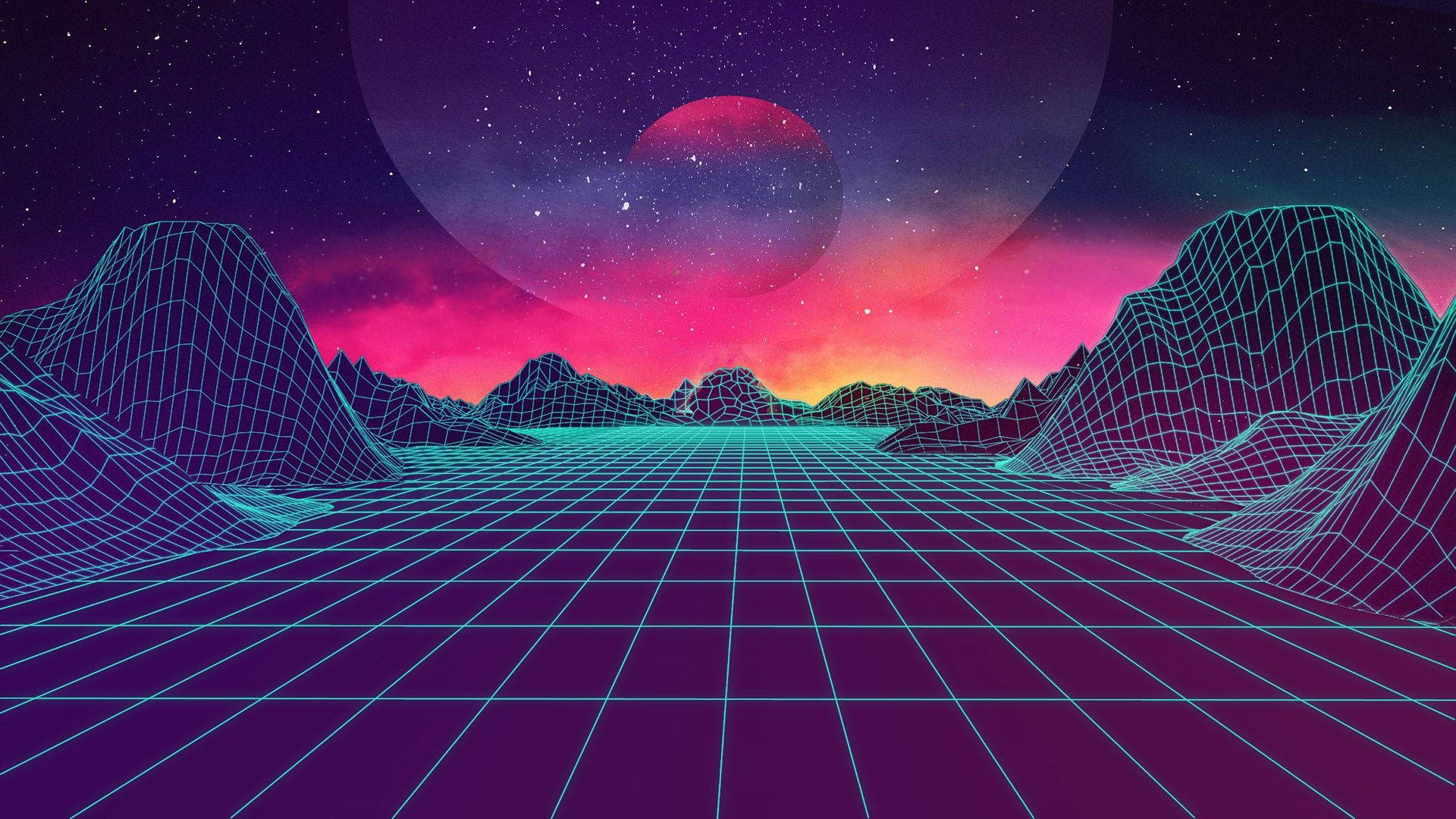Graphic Outrun Video Game Wallpaper