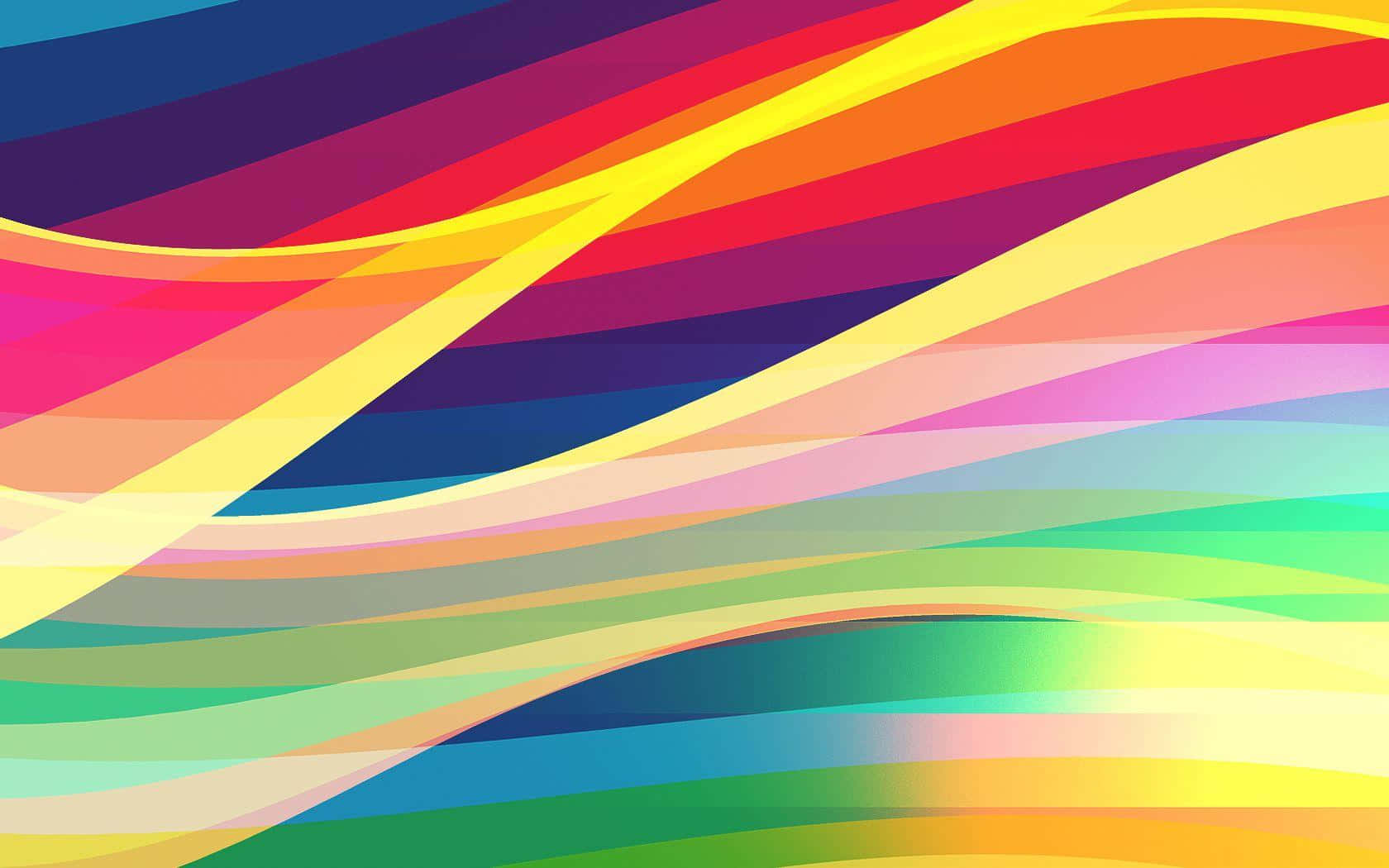 A Colorful Abstract Background With A Rainbow Wave