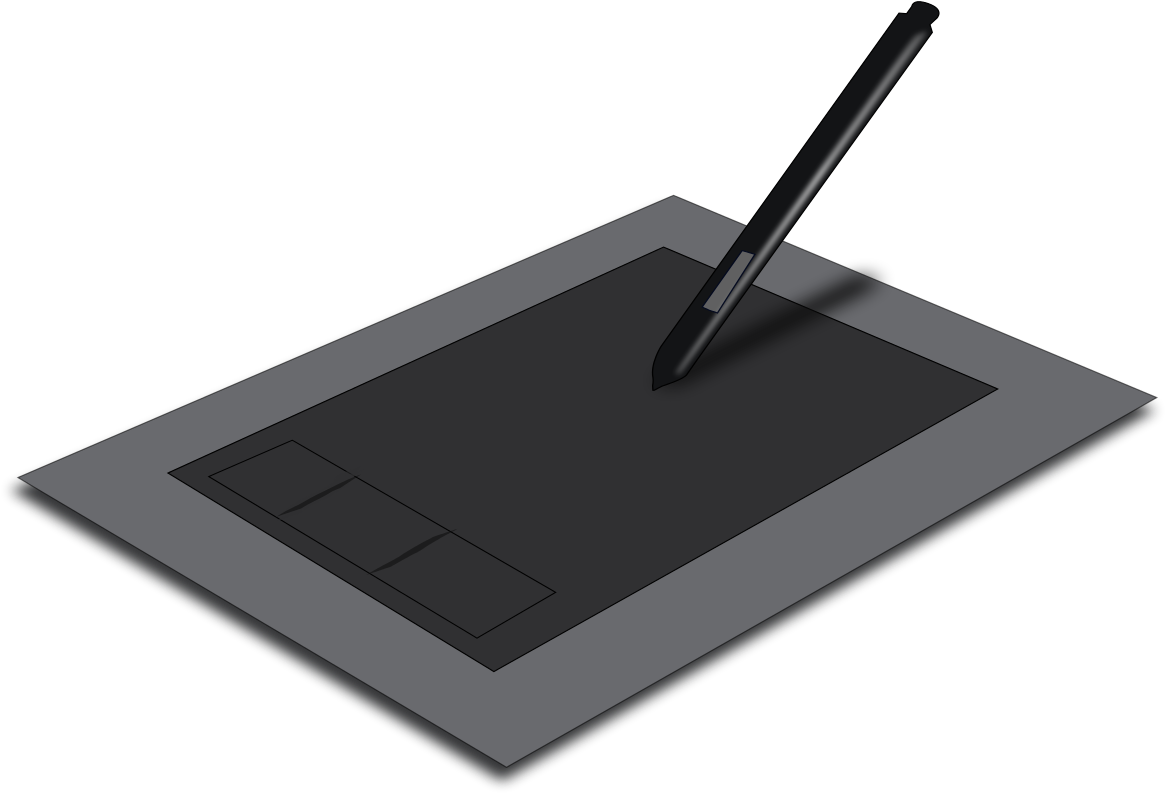 Graphic Tabletand Stylus Pen PNG