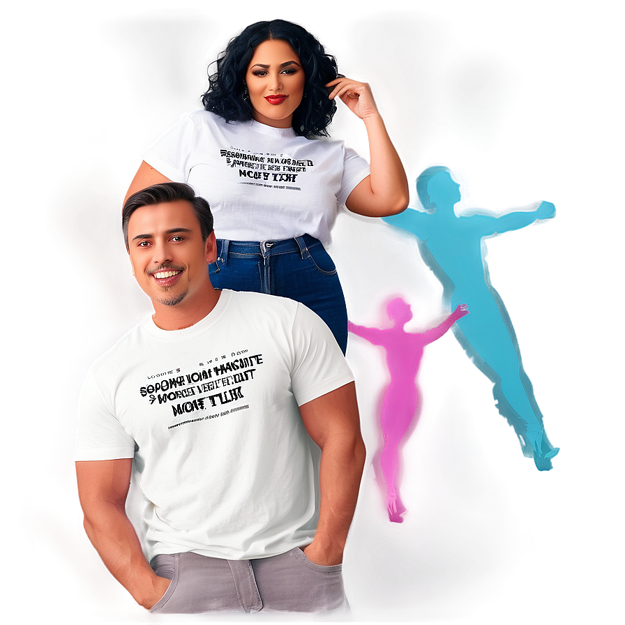 Graphic White T-shirt Mockup Png 06132024 PNG