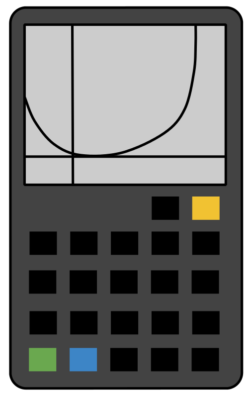 Graphing Calculator Vector Illustration PNG
