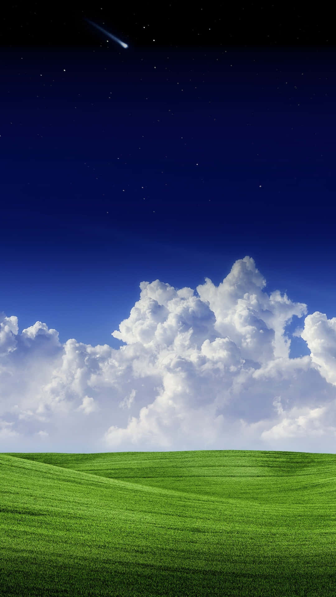 Shooting Star Grass And Sky Background