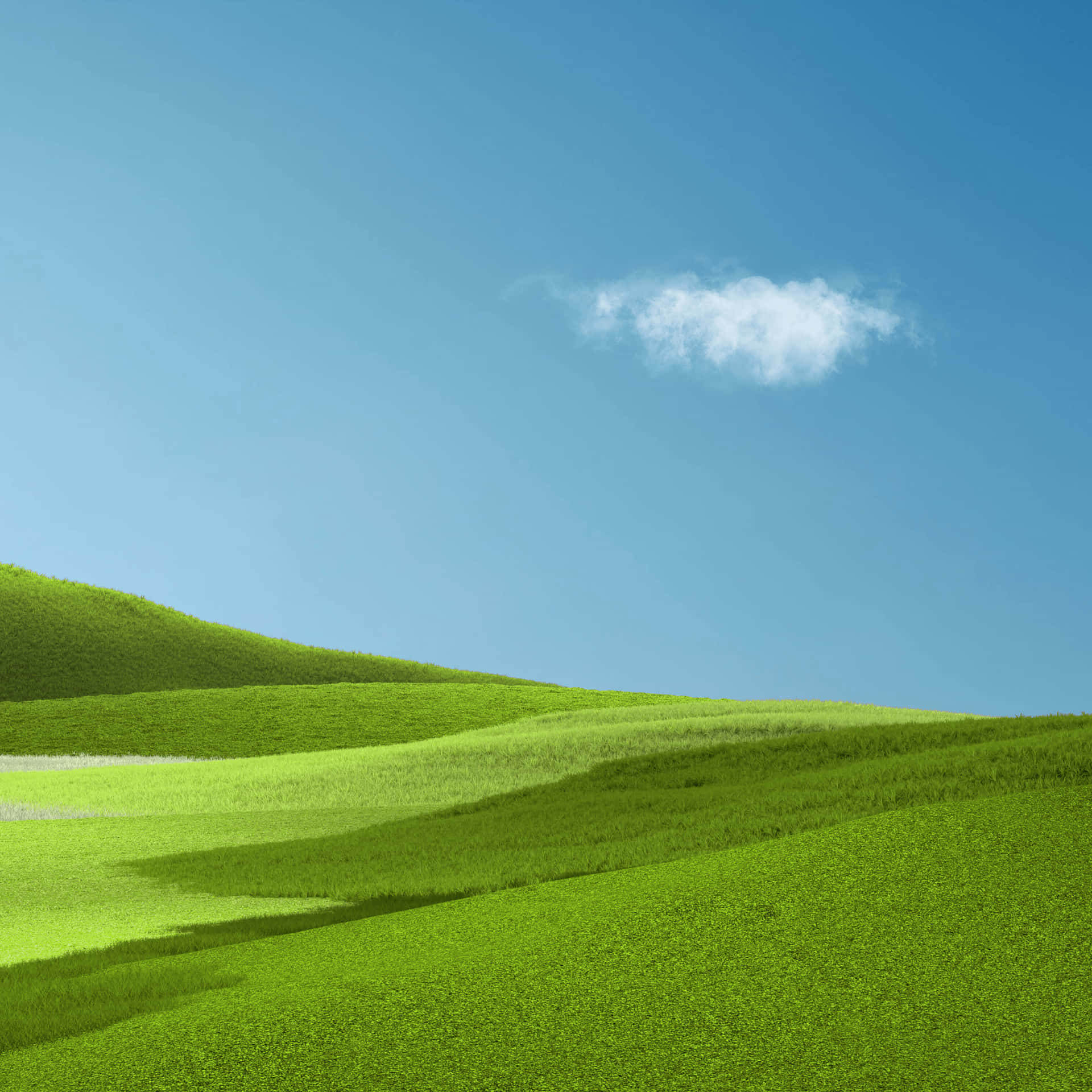 Grass And Sky Minimalist Background