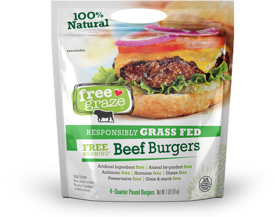 Download Grass Fed Beef Burgers Packaging | Wallpapers.com