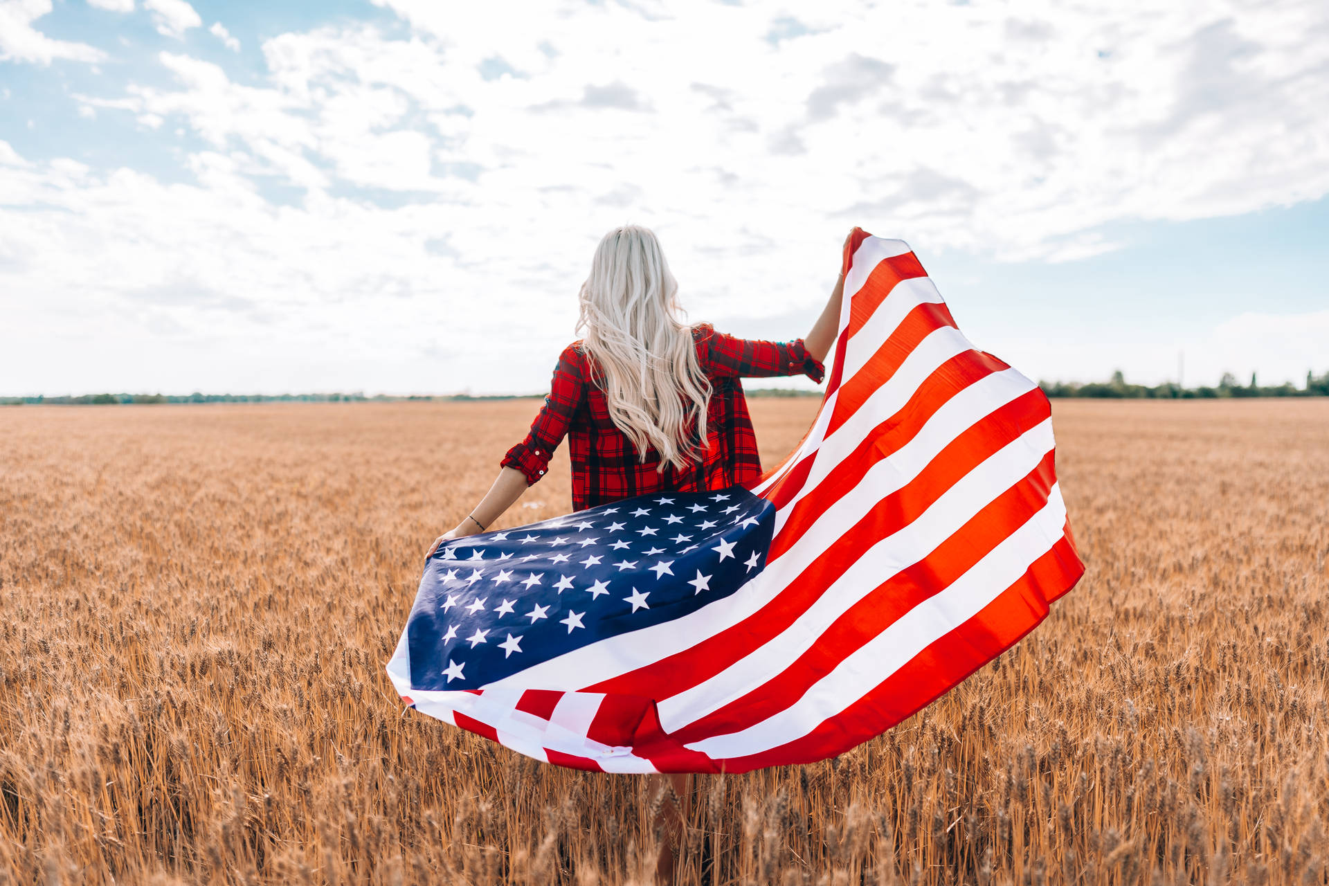 Græsmark USA Flag iPhone Wallpaper