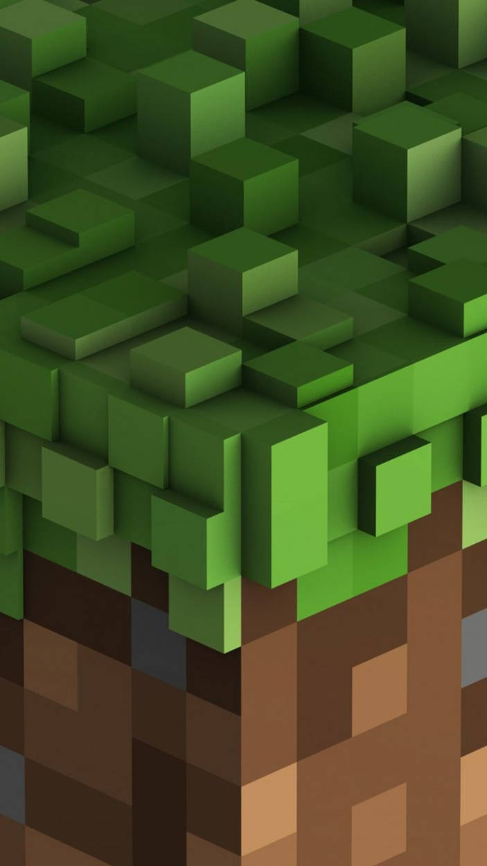 Grass Game Logo Minecraft Iphone Wallpaper