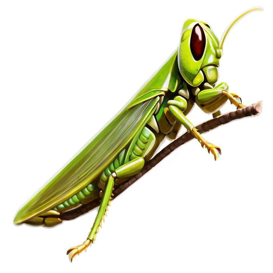 Grasshopper Eating Leaf Png 06122024 PNG