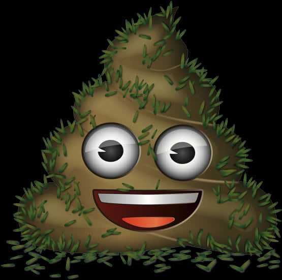 Grassy Poop Emoji Fun PNG