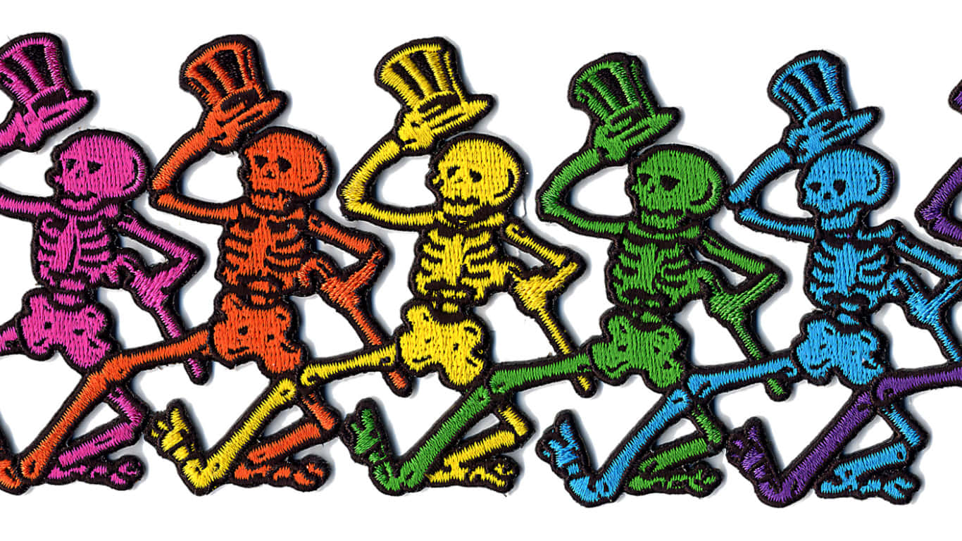 Dancing in the Streets with The Grateful Dead Bears Wallpaper