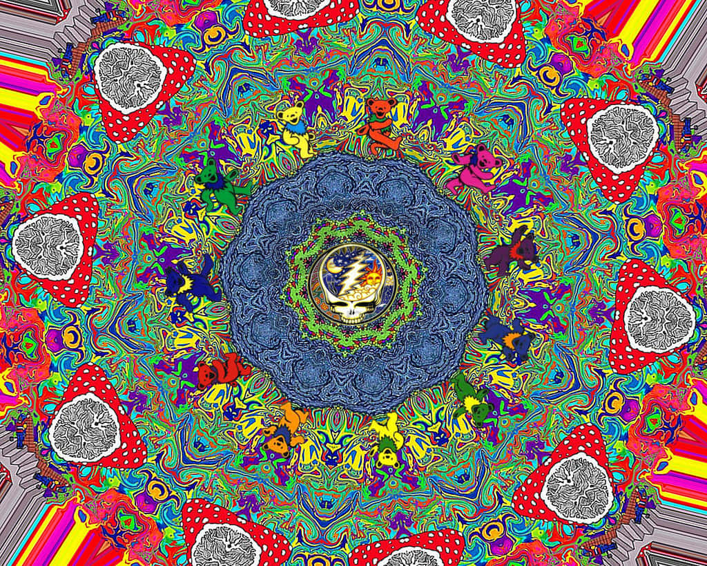 "The Grateful Dead Bears: An Icon of Music and Culture" Wallpaper