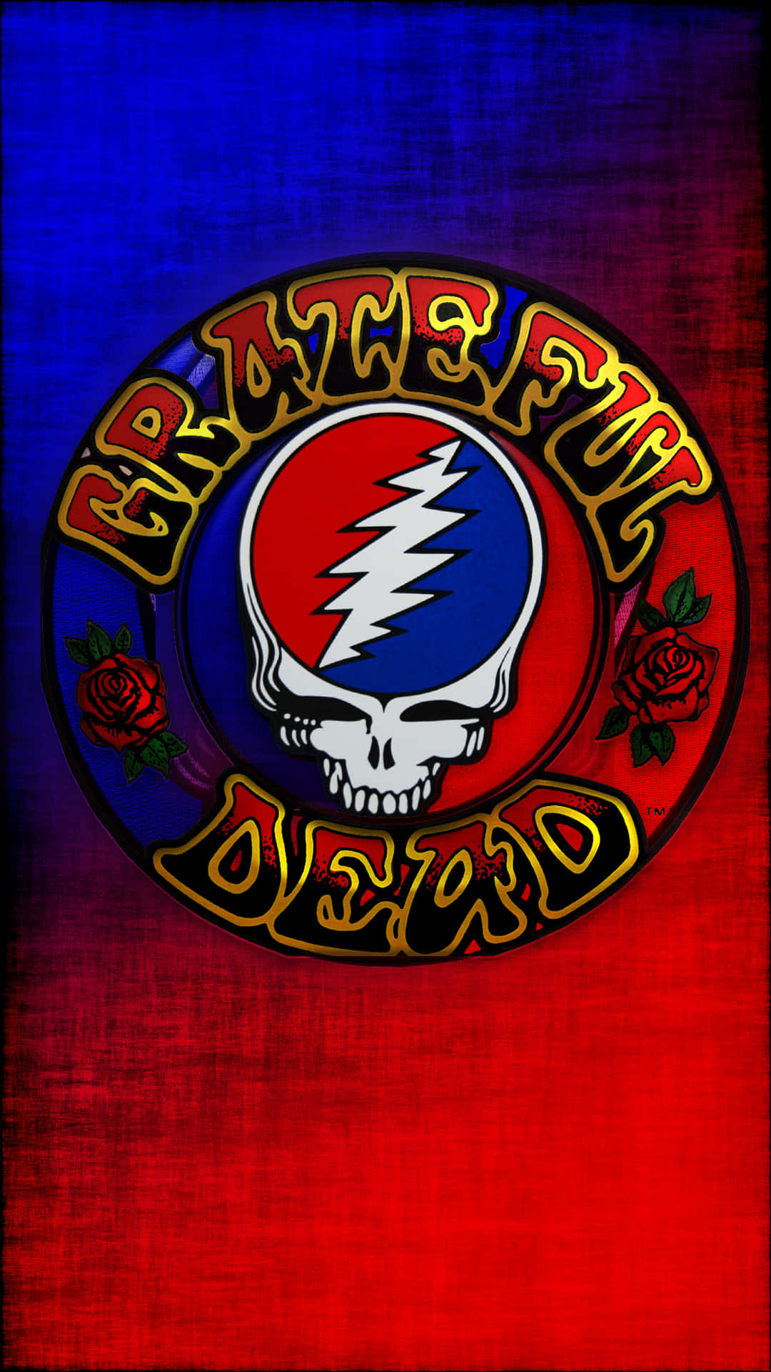 Grateful Dead Iphone Background With Gradient Colors Wallpaper