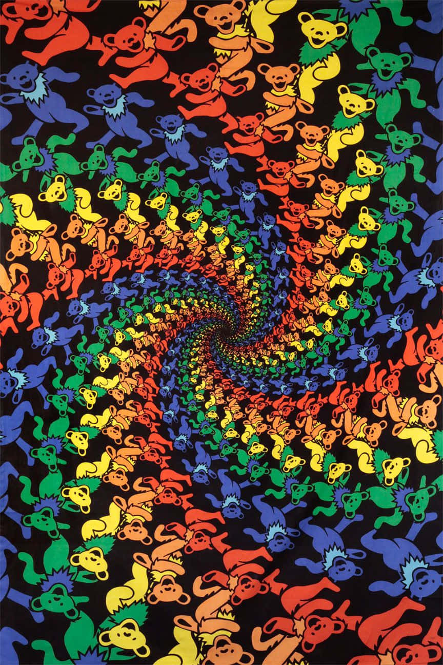 Colorful Spiral Grateful Dead Iphone Wallpaper