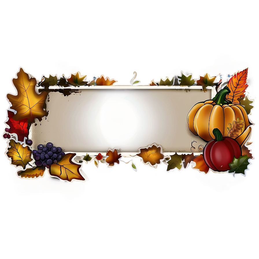 Grateful Thanksgiving Border Png 06202024 PNG