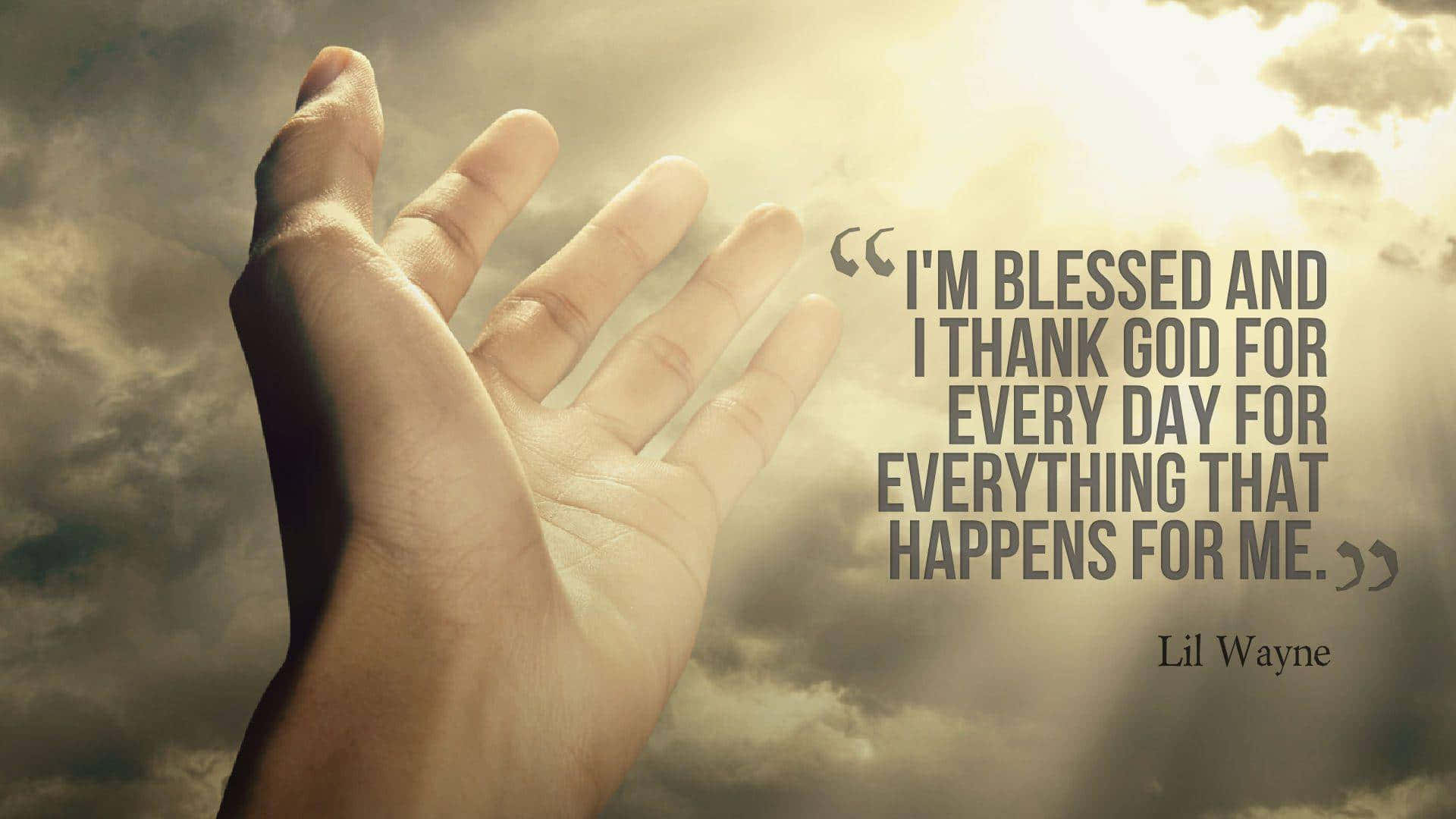 Gratefulness_ Quote_ Against_ Cloudy_ Sky Wallpaper