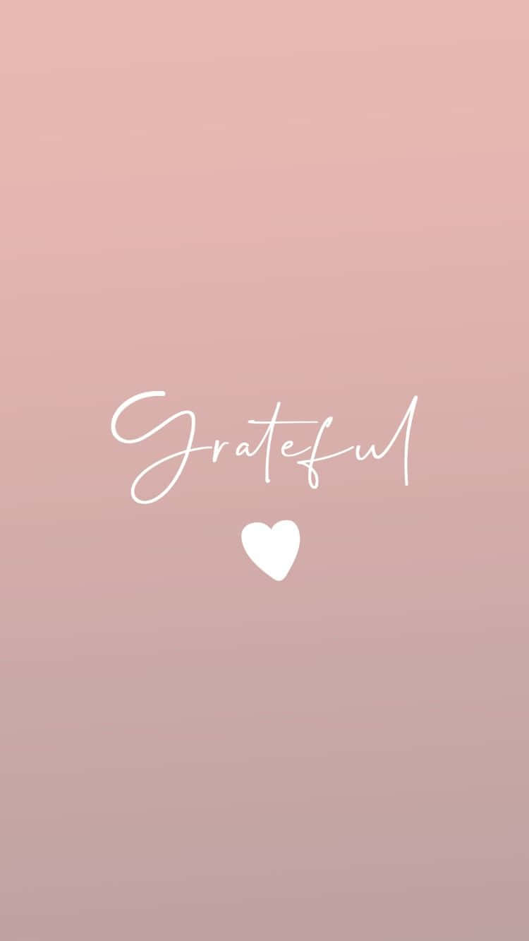 Gratitude Heart White Wallpaper