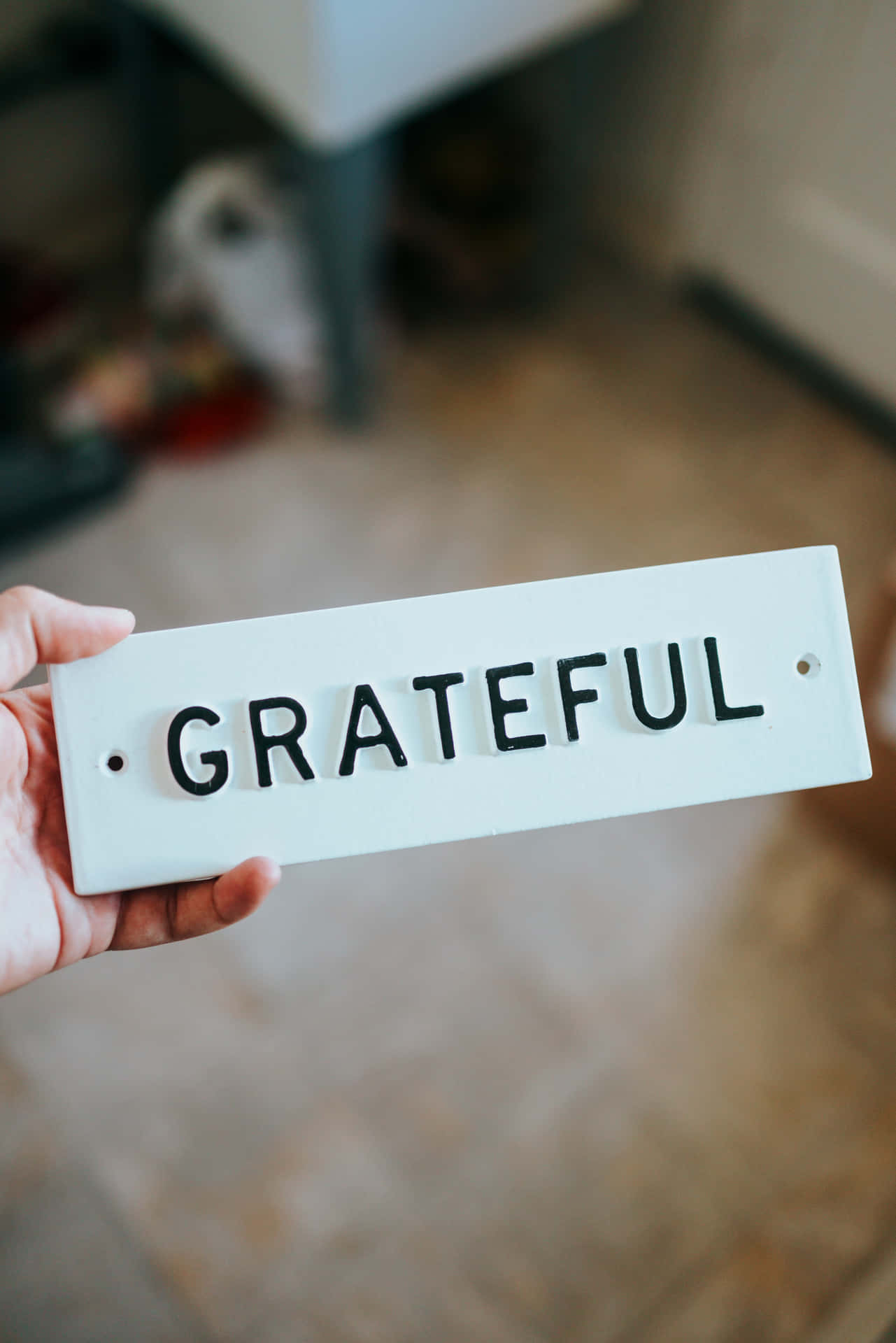 Gratitude Sign White Wallpaper